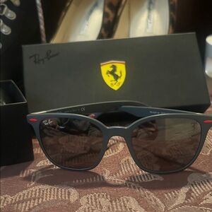 Ray-Ban Black and Red Sunglasses